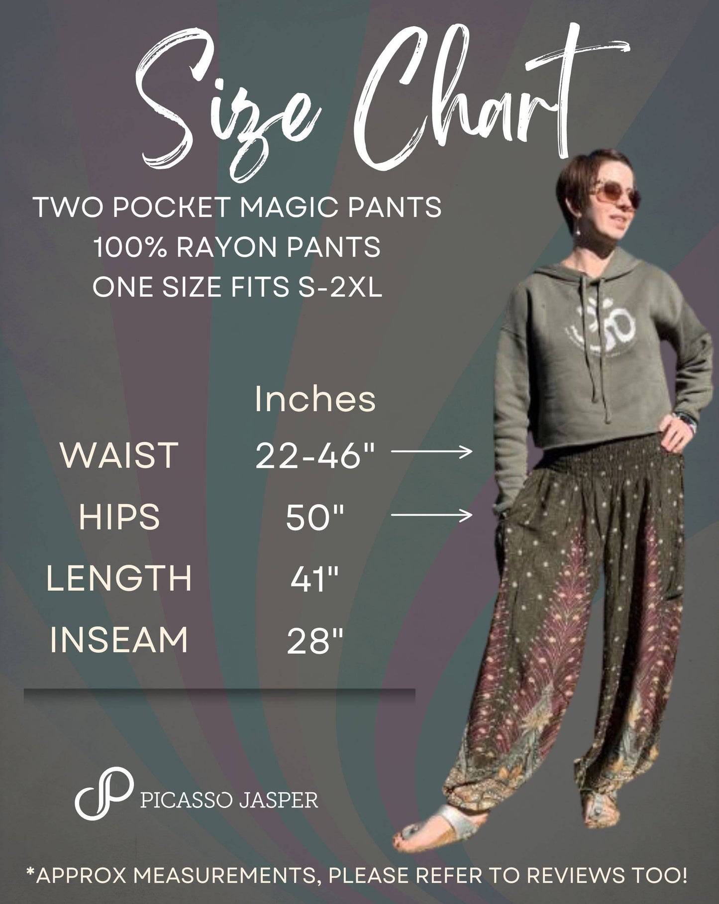 Picasso Jasper - Queen B, Two Pocket Magic Pants