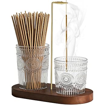 Vintage Glass 2 in 1 Incense Holder for Sticks, Upside Down Incense Burner