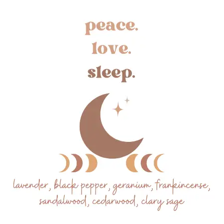 Peace. Love. Sleep. Essential oil aromatherapy roll on