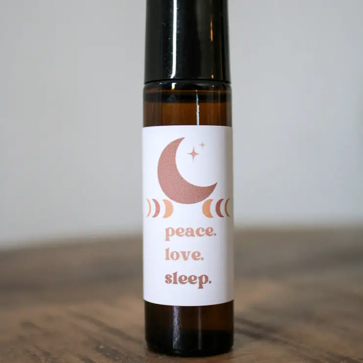Peace. Love. Sleep. Essential oil aromatherapy roll on