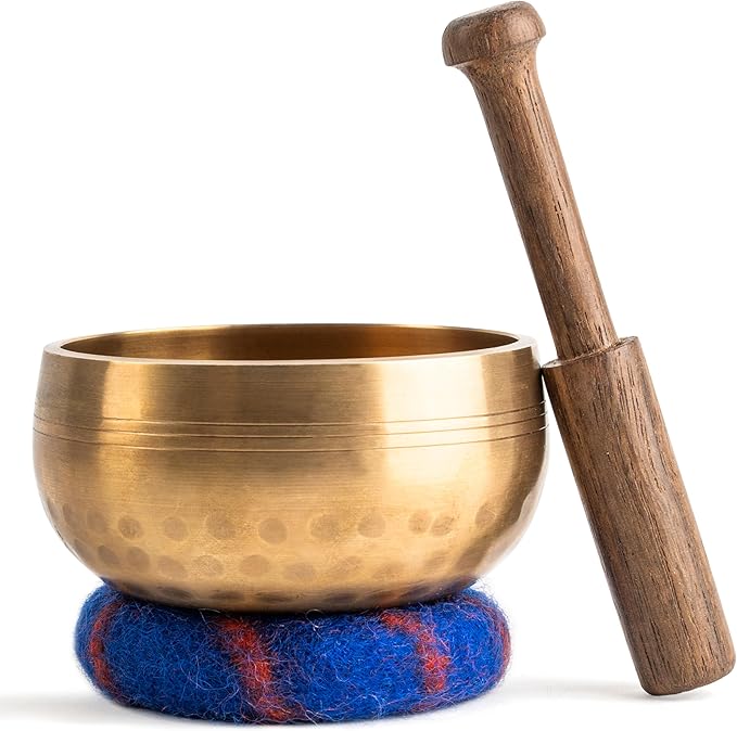Ohm Store Tibetan Singing Bowl Set — Meditation Sound Bowl Handcrafted (3.5″ Original)